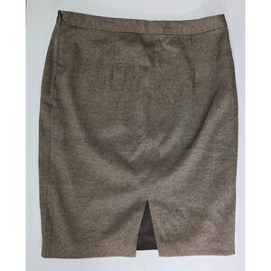 The Limited Pencil Skirt Brown Textured Business Career Women's Size 8